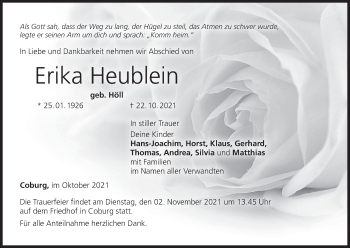 Anzeige von Erika Heublein von MGO