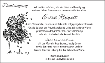 Anzeige von Erwin Ruppelt von MGO