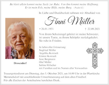 Anzeige von Finni Müller von MGO