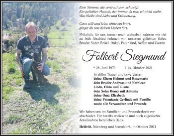 Anzeige von Folkert Siegmund von MGO