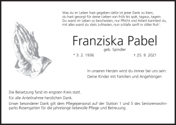 Anzeige von Franziska Pabel von MGO