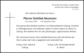 Anzeige von Gottlieb Neumann von MGO