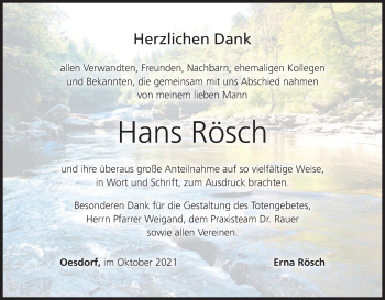Anzeige von Hans Rösch von MGO