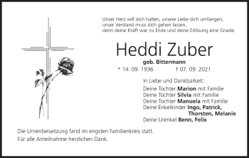 Anzeige von Heddi Zuber von MGO