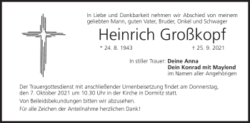 Anzeige von Heinrich Großkopf von MGO