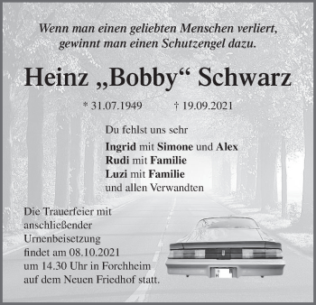 Anzeige von Heinz Schwarz von MGO