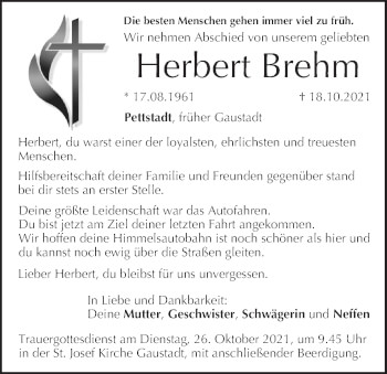 Anzeige von Herbert Brehm von MGO