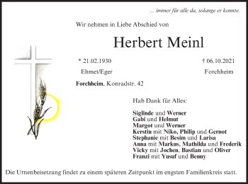 Anzeige von Herbert Meinl von MGO