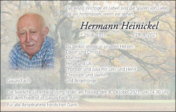 Anzeige von Hermann Heinickel von MGO