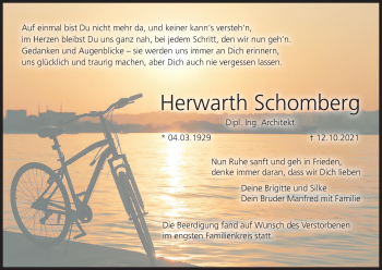 Anzeige von Herwarth Schomberg von MGO