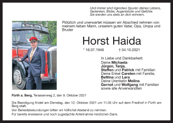 Anzeige von Horst Haida von MGO