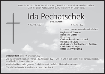 Anzeige von Ida Pechatschek von MGO
