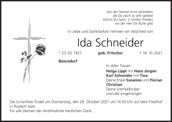 Anzeige von Ida Schneider von MGO