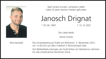 Anzeige von Janosch Drignat von MGO