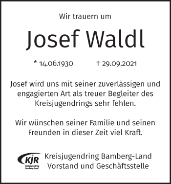 Anzeige von Josef Waldl von MGO