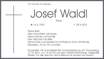 Anzeige von Josef Waldl von MGO
