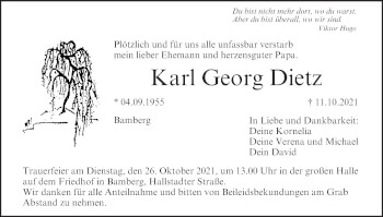 Anzeige von Karl Georg Dietz von MGO