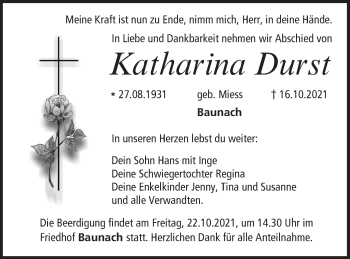 Anzeige von Katharina Durst von MGO