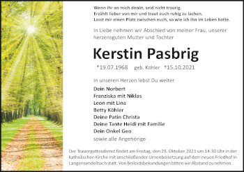 Anzeige von Kerstin Pasbrig von MGO