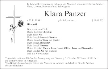 Anzeige von Klara Panzer von MGO