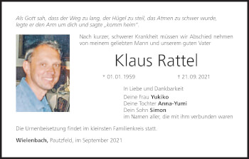Anzeige von Klaus Rattel von MGO