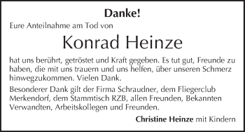Anzeige von Konrad Heinze von MGO