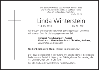 Anzeige von Linda Winterstein von MGO