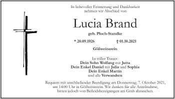 Anzeige von Lucia Brand von MGO