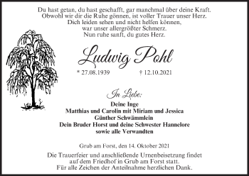 Anzeige von Ludwig Pohl von MGO