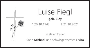 Anzeige von Luise Fiegl von MGO