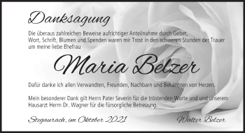 Anzeige von Maria Belzer von MGO