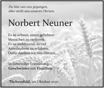 Anzeige von Norbert Neuner von MGO