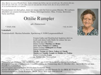 Anzeige von Ottilie Rumpler von MGO