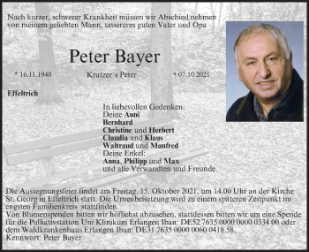 Anzeige von Peter Bayer von MGO
