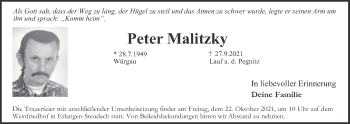 Anzeige von Peter Malitzky von MGO