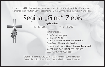 Anzeige von Regina  Ziebis von MGO
