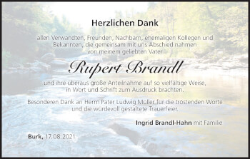 Anzeige von Rupert Brandl von MGO