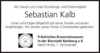 Anzeige von Sebastian Kalb von MGO