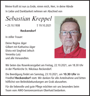 Anzeige von Sebastian Kreppel von MGO