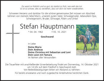 Anzeige von Stefan Hauptmann von MGO
