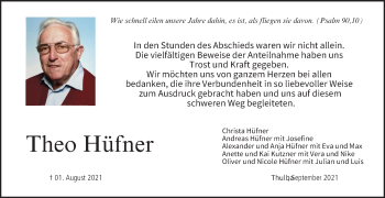 Anzeige von Theo Hüfner von MGO