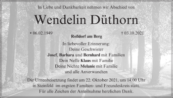 Anzeige von Wendelin Düthorn von MGO