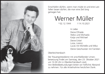 Anzeige von Werner Müller von MGO