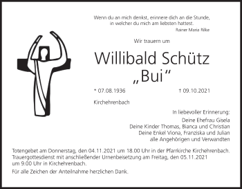 Anzeige von Willibald Schütz von MGO