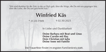 Anzeige von Winfried Käs von MGO