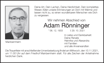 Anzeige von Adam Rönninger von MGO