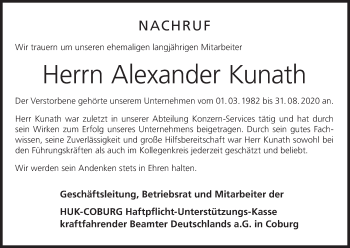 Anzeige von Alexander Kunath von MGO