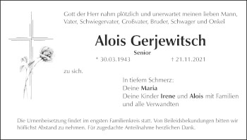 Anzeige von Alois Gerjewitsch von MGO
