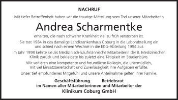 Anzeige von Andrea Scharmentke von MGO