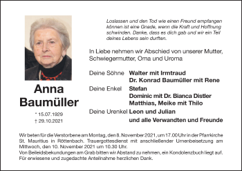 Anzeige von Anna Baumüller von MGO